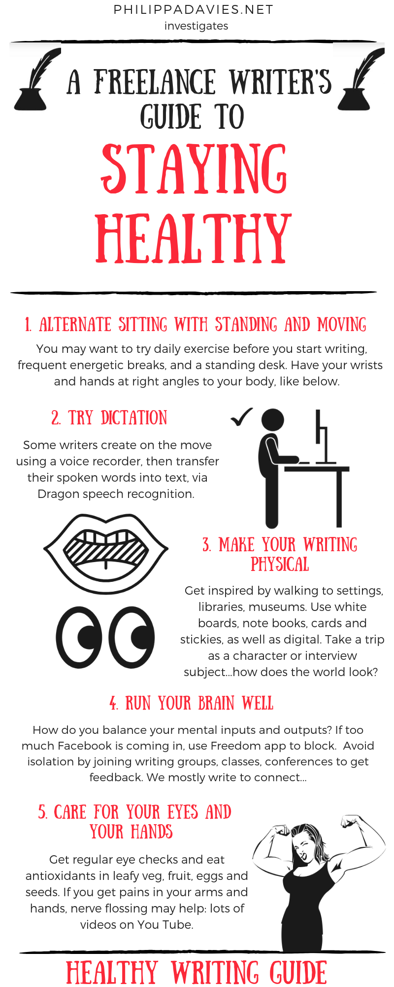 Freelance writer's guide to staying healthy